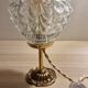 Duo lamps chiseled glass antique bronze base