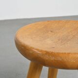 Pine stool by René Martin, France, circa 1965