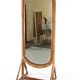 Grand miroir sur pied en rotin