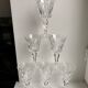 Set of 6 crystal wine glasses 50s