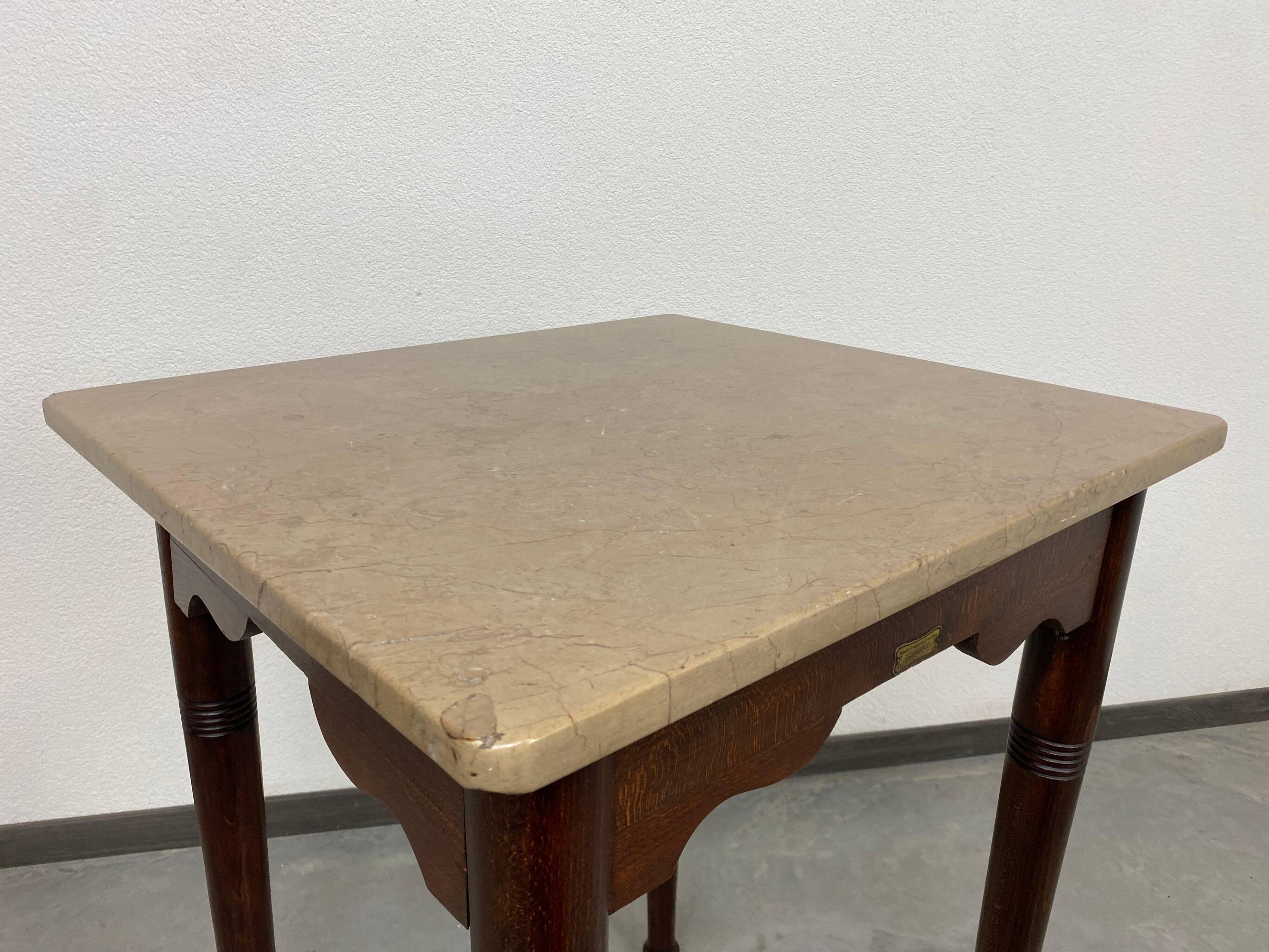 Marble coffee table Secession by Thonet