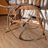 Drag chair curved wood and wicker XIXth