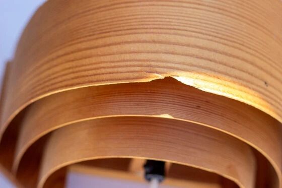 Four wall sconces in pine veneer model 4408 by Translandia - Denmark 1970s.