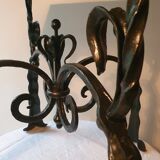 Sellette table d'appoint en acier forgé