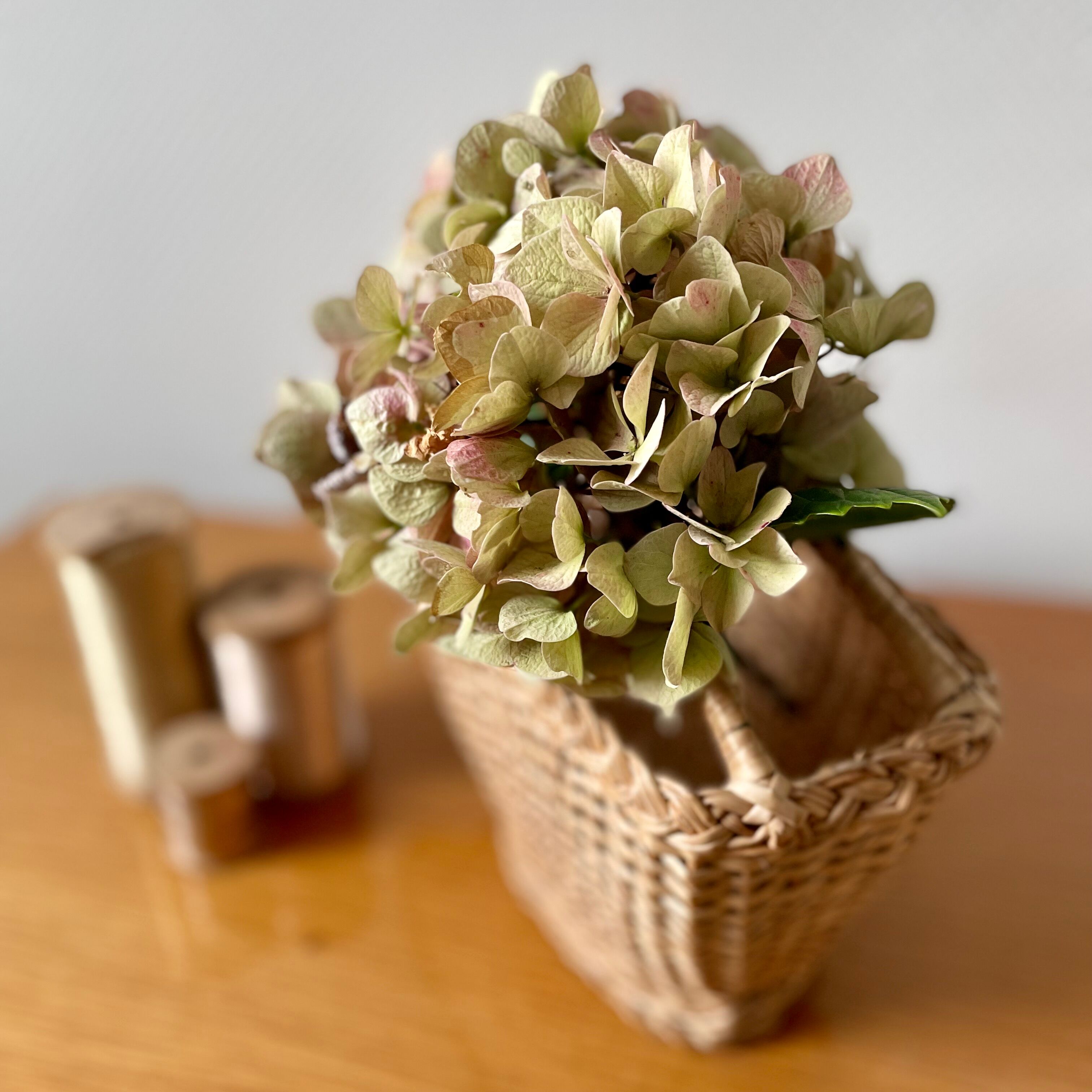 Vintage rattan bottle holder