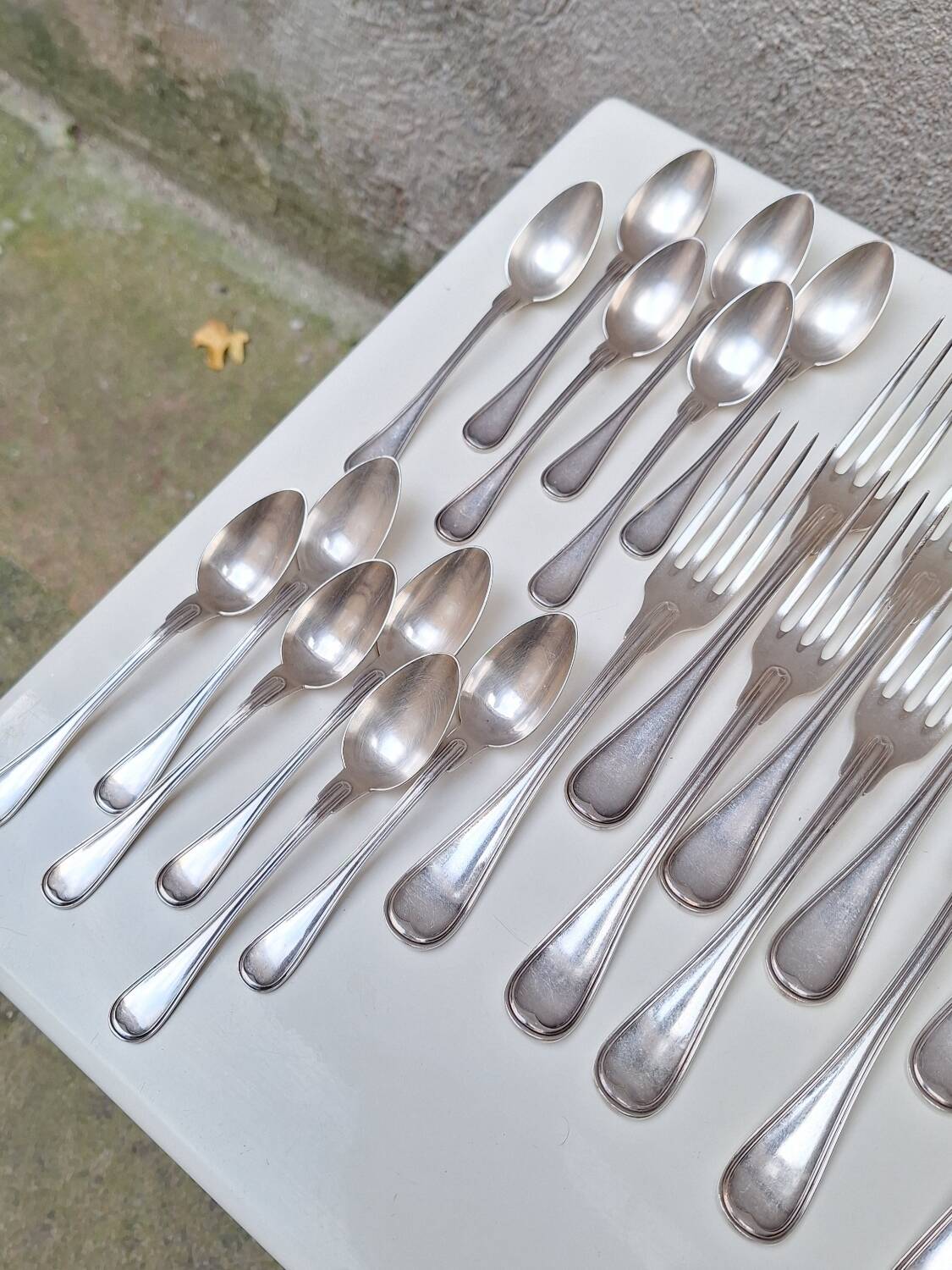 Partie de ménagère en métal argenté Christofle