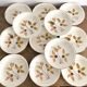 Gien deep plates, floral decoration, 70s