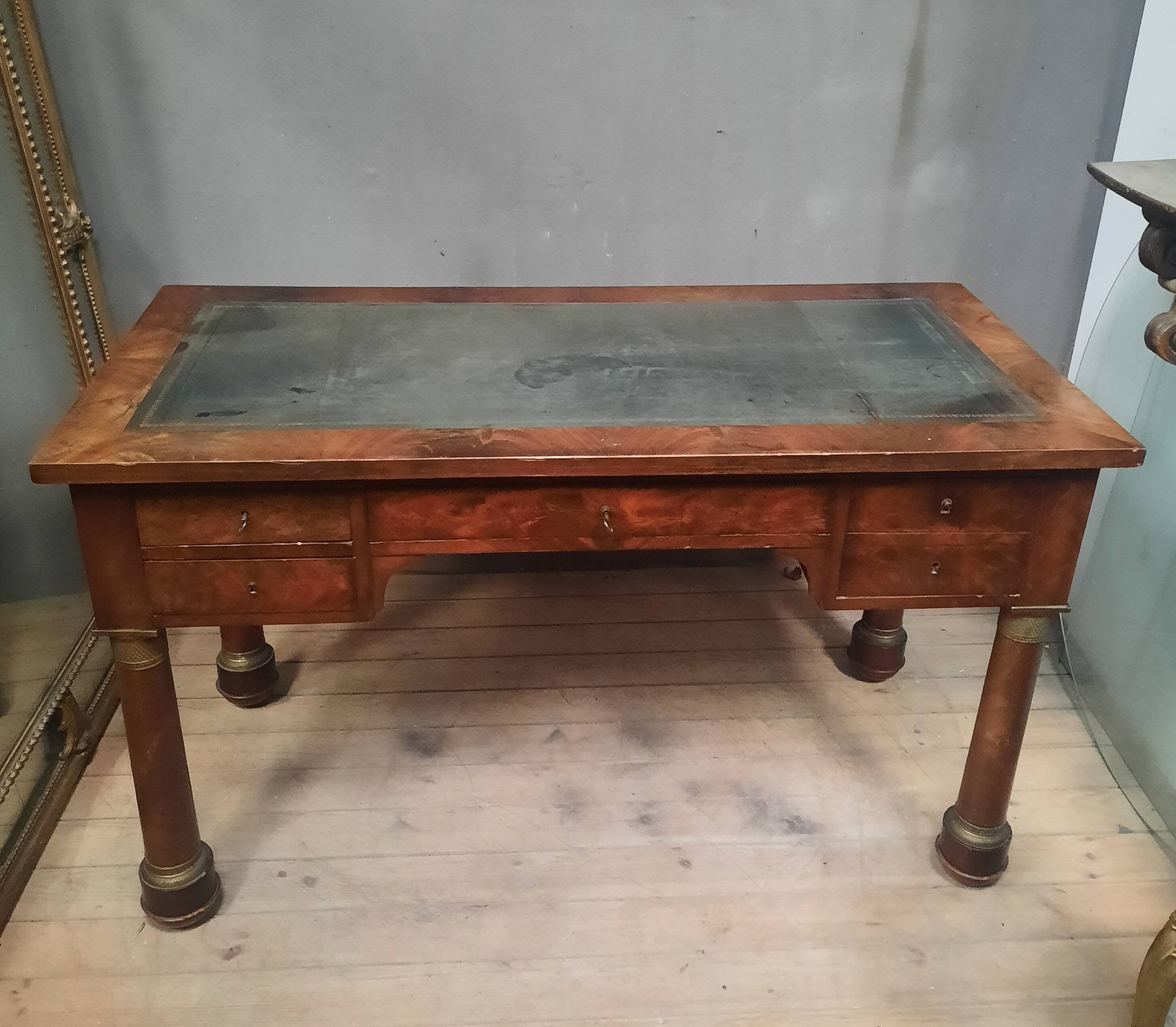 Mahogany desk from the Empire period.
