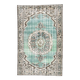 5x8 Green & Cream Oriental Vintage Rug 157x235Cm SK 24776