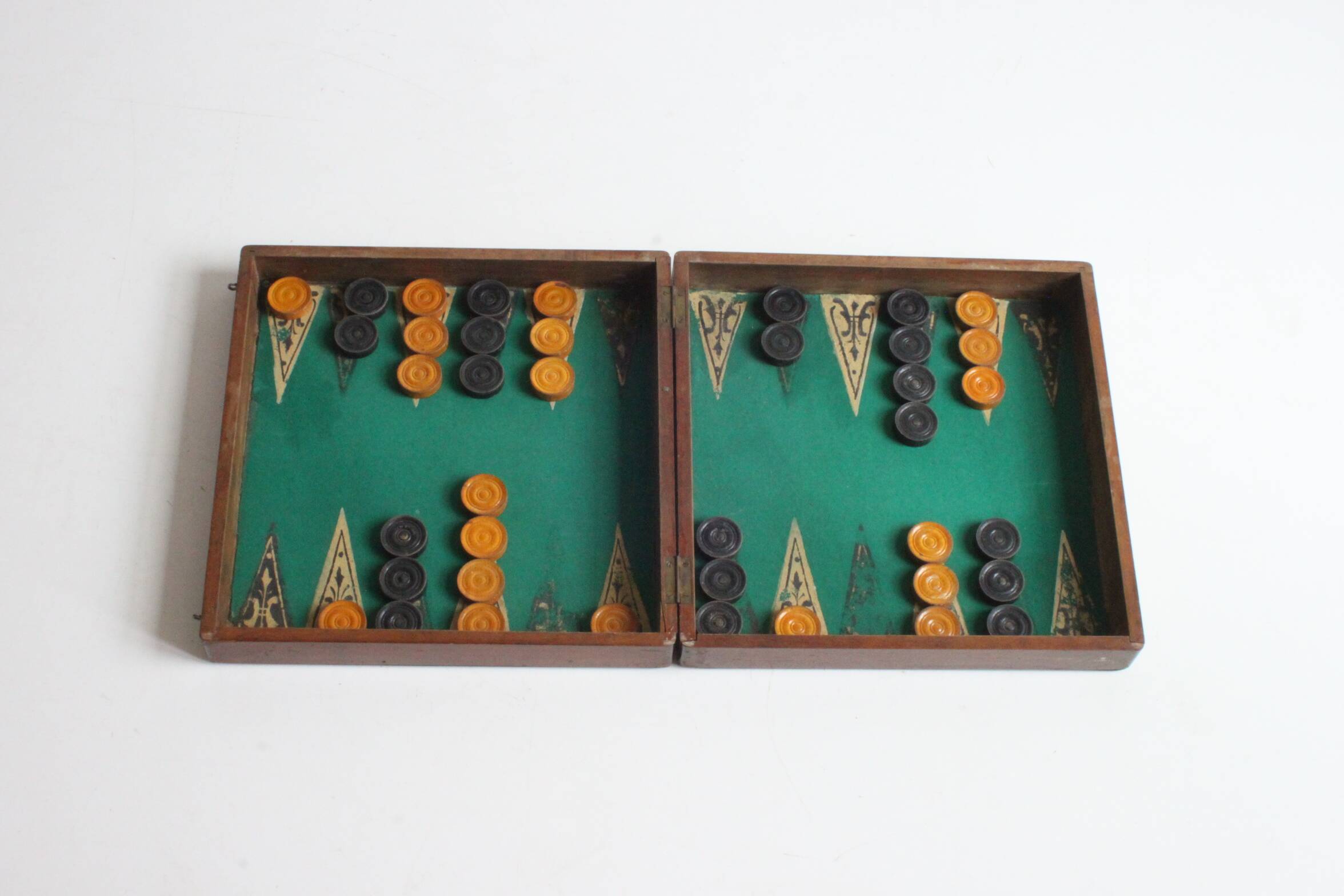 Antique backgammon or trictrac board, 1910-20s