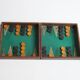 Planche de backgammon ou trictrac antique, années 1910-20