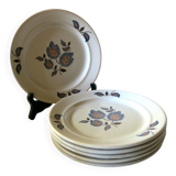 6 dessert plates from St Amand, "Sologne" model, in very good condition