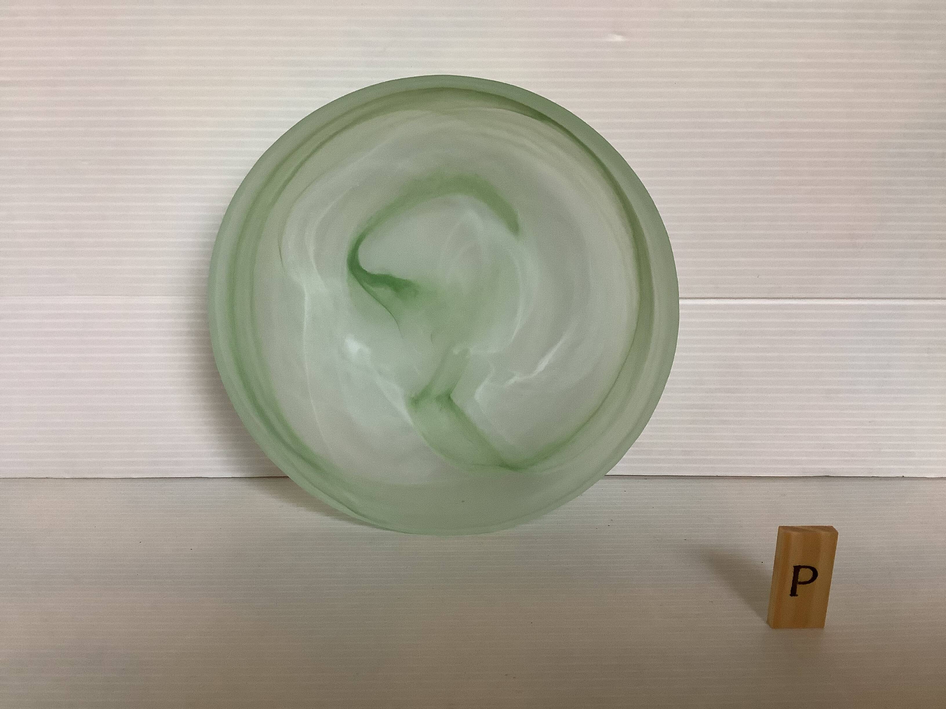 Green glass paste empty pocket ashtray P