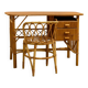 Bureau vintage en rotin + chaise assortie