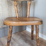 Tree trunk chair, brutalise, vintage