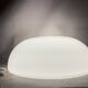 Minimalist large opaline glass flush mount ceiling lamp