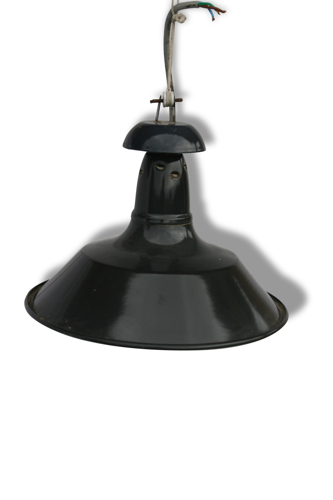 Old suspension industrial enamelled