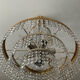 Brass chandelier and crystal tassel waterfall