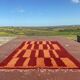 Vintage Moroccan Berber rug red orange 300x200 cm – handmade wool