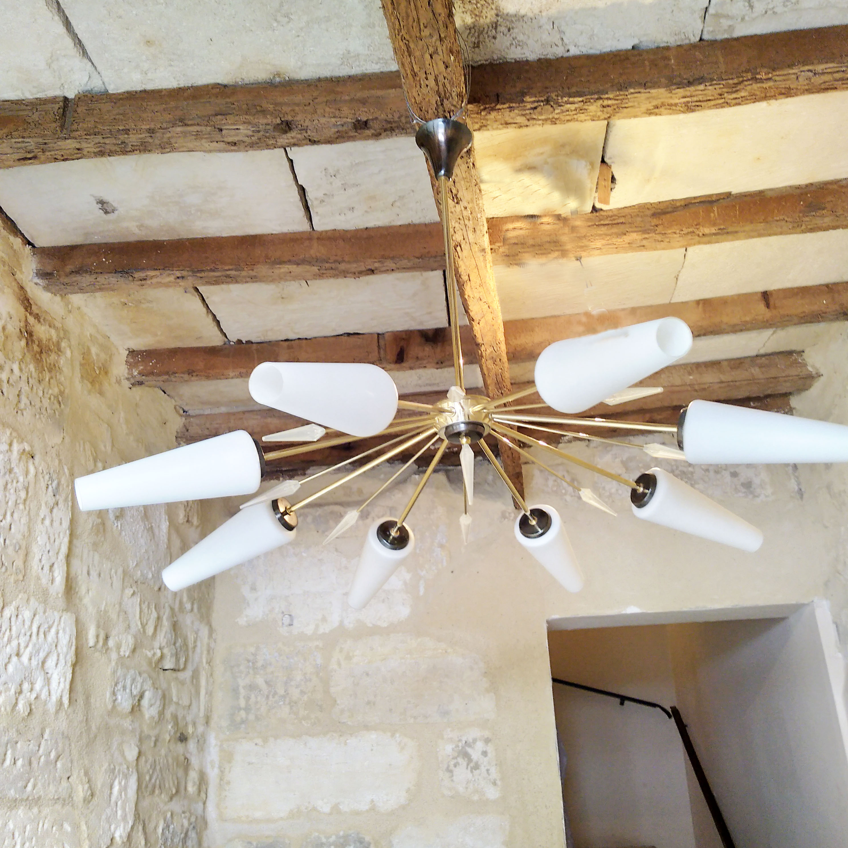 1960 sun chandelier