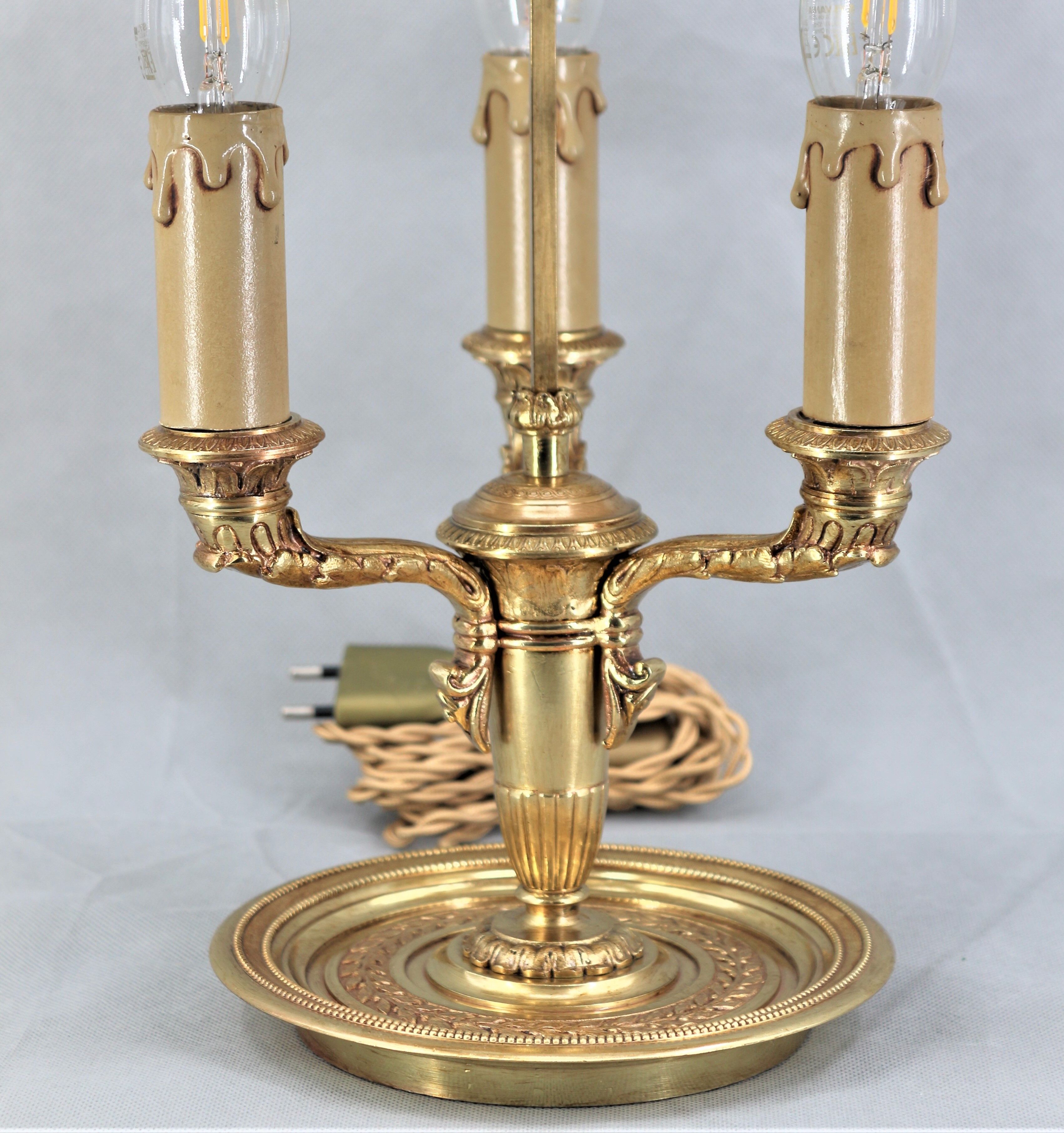 Empire-style gilded bronze hot water lamp