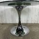 Tulip foot table with smoked glass top attributed to Gastone Rinaldi