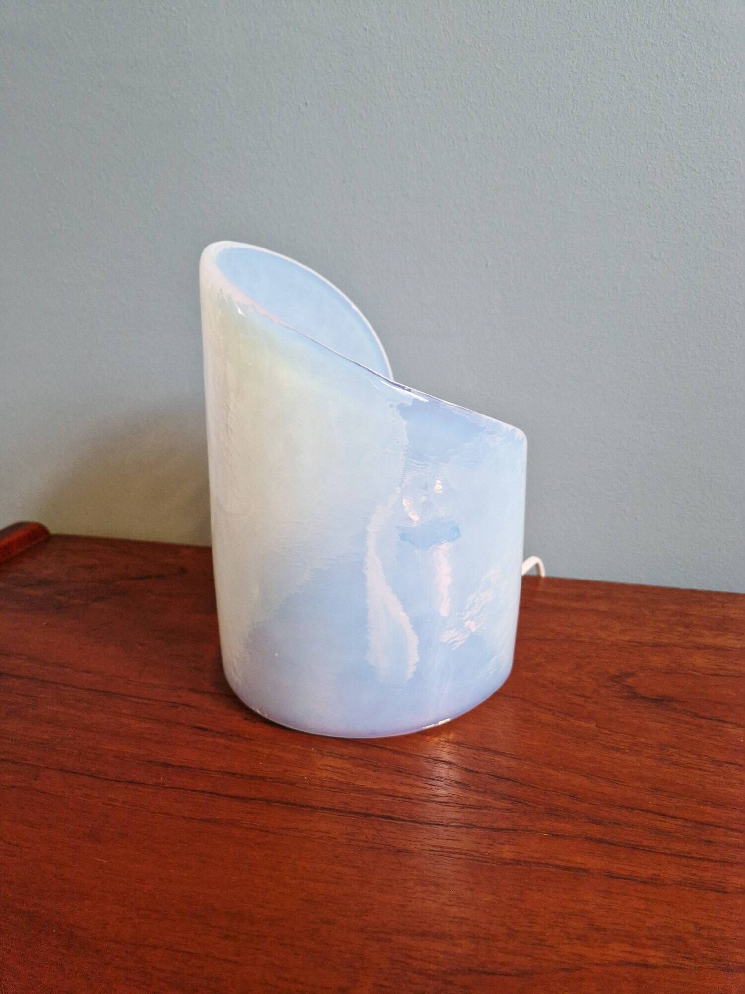 Opalescent glass spiral lamp from Murano, La Murrina, 1970-80.