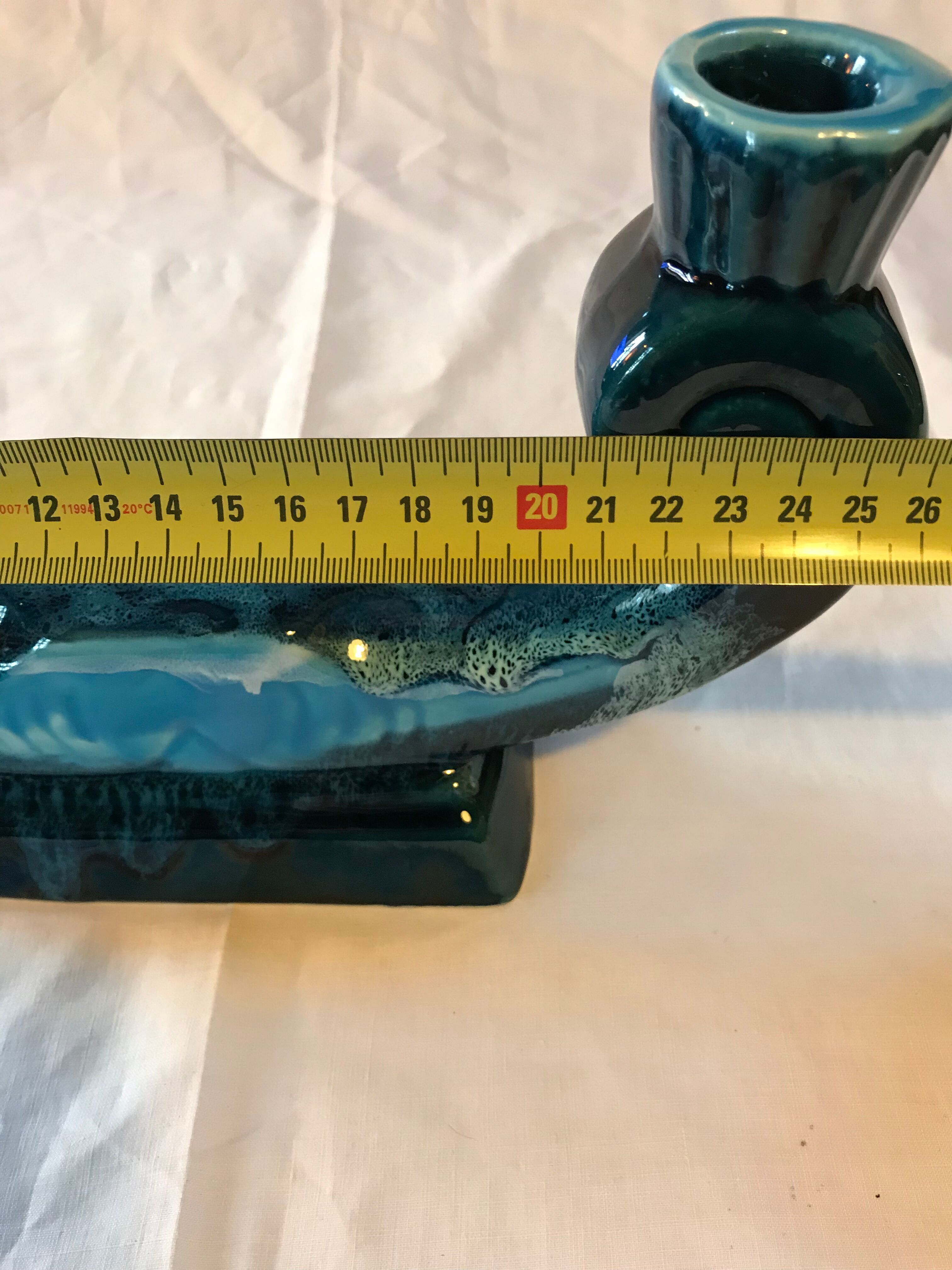 Double ceramic candle holder