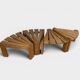 Set of 4 brutalist side tables by Radboud Dittmann, Dittmann & Co. 1970