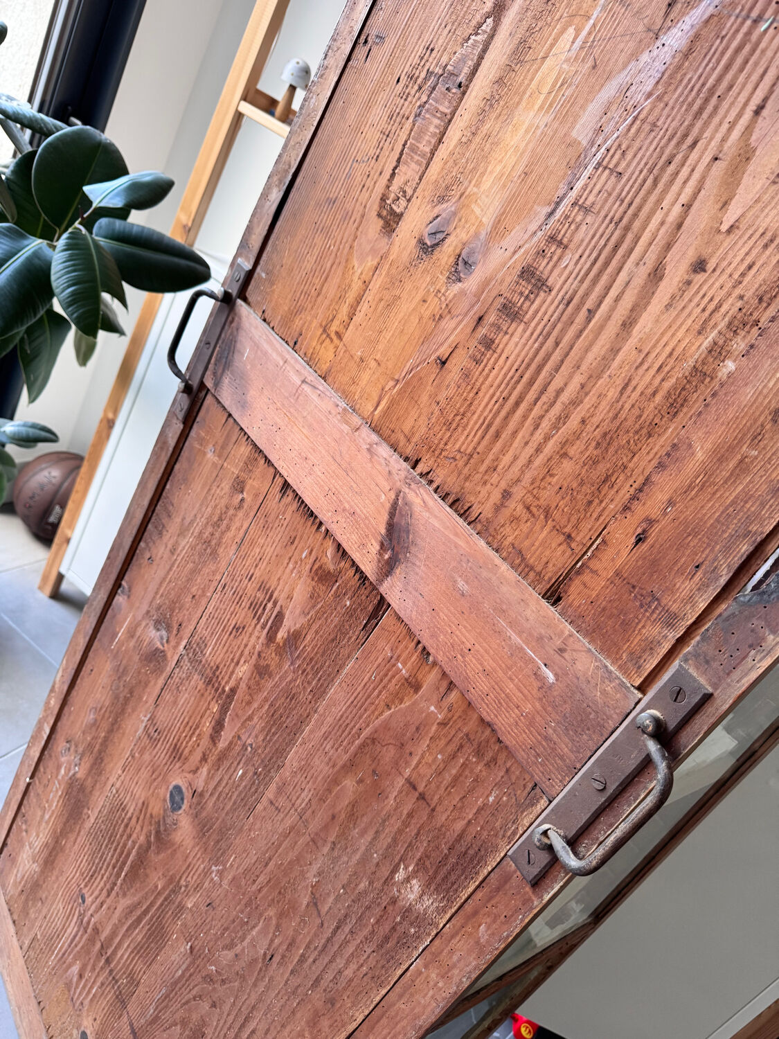 Antique display cabinet, small dresser, antique glass-fronted bookcase.