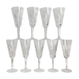 9 Flûtes Cristal ciselé Français