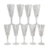 9 Flûtes Cristal ciselé Français