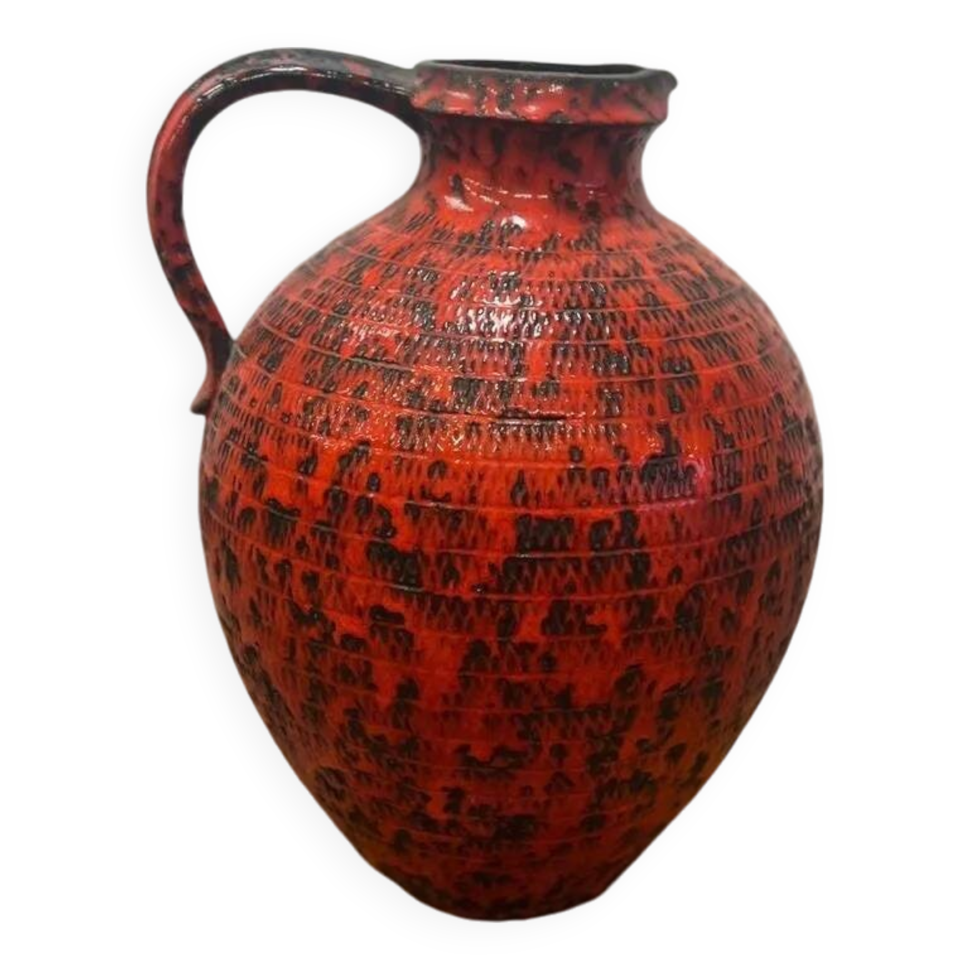 ORANGE VASE / PITCHER RETRO WABISABI STYLE