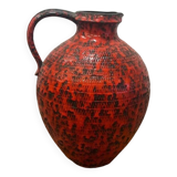 ORANGE VASE / PITCHER RETRO WABISABI STYLE