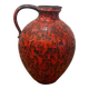 Vase, pichet vintage en céramique orange