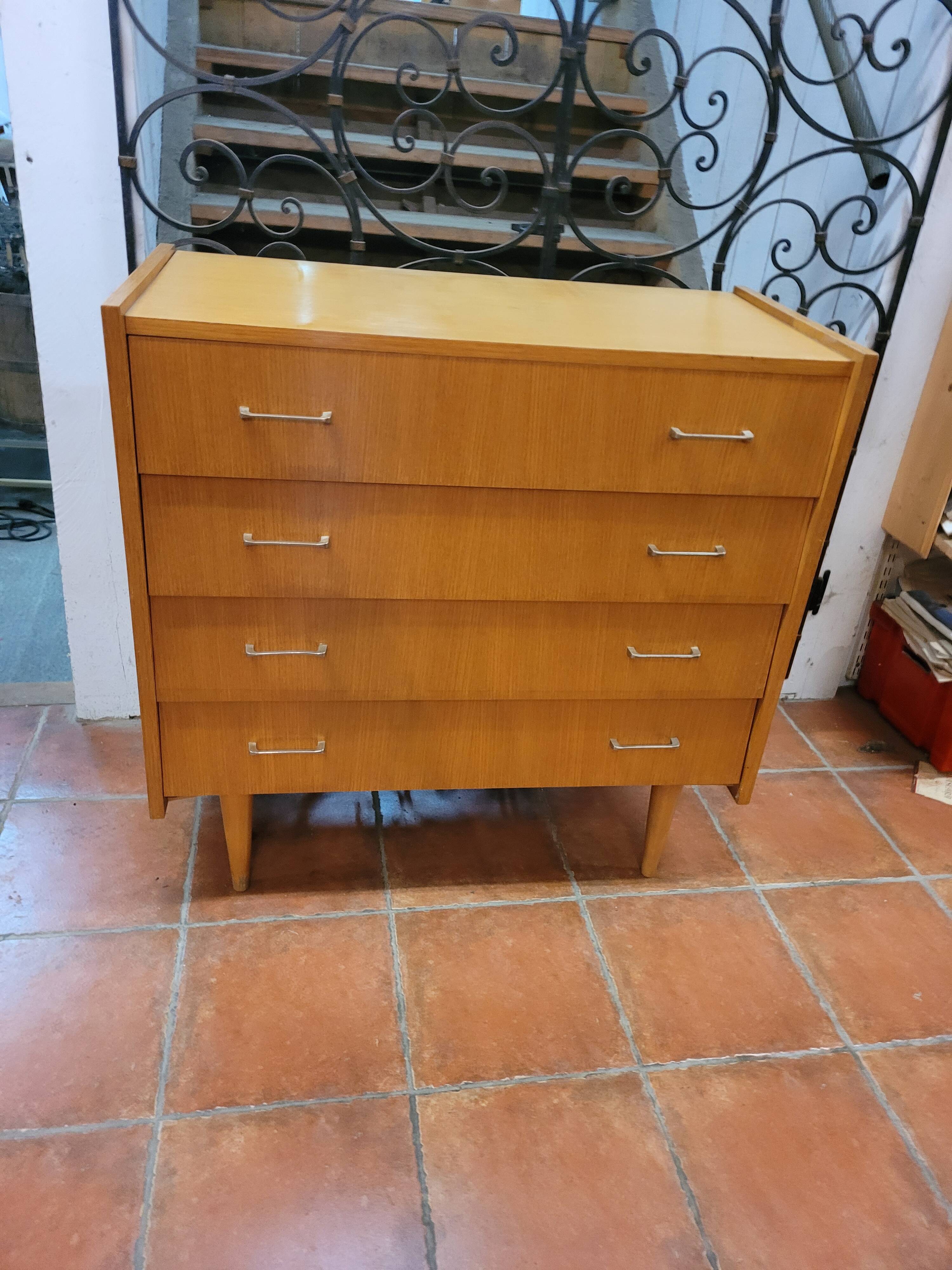 Vintage oak chest of drawers from the 60s