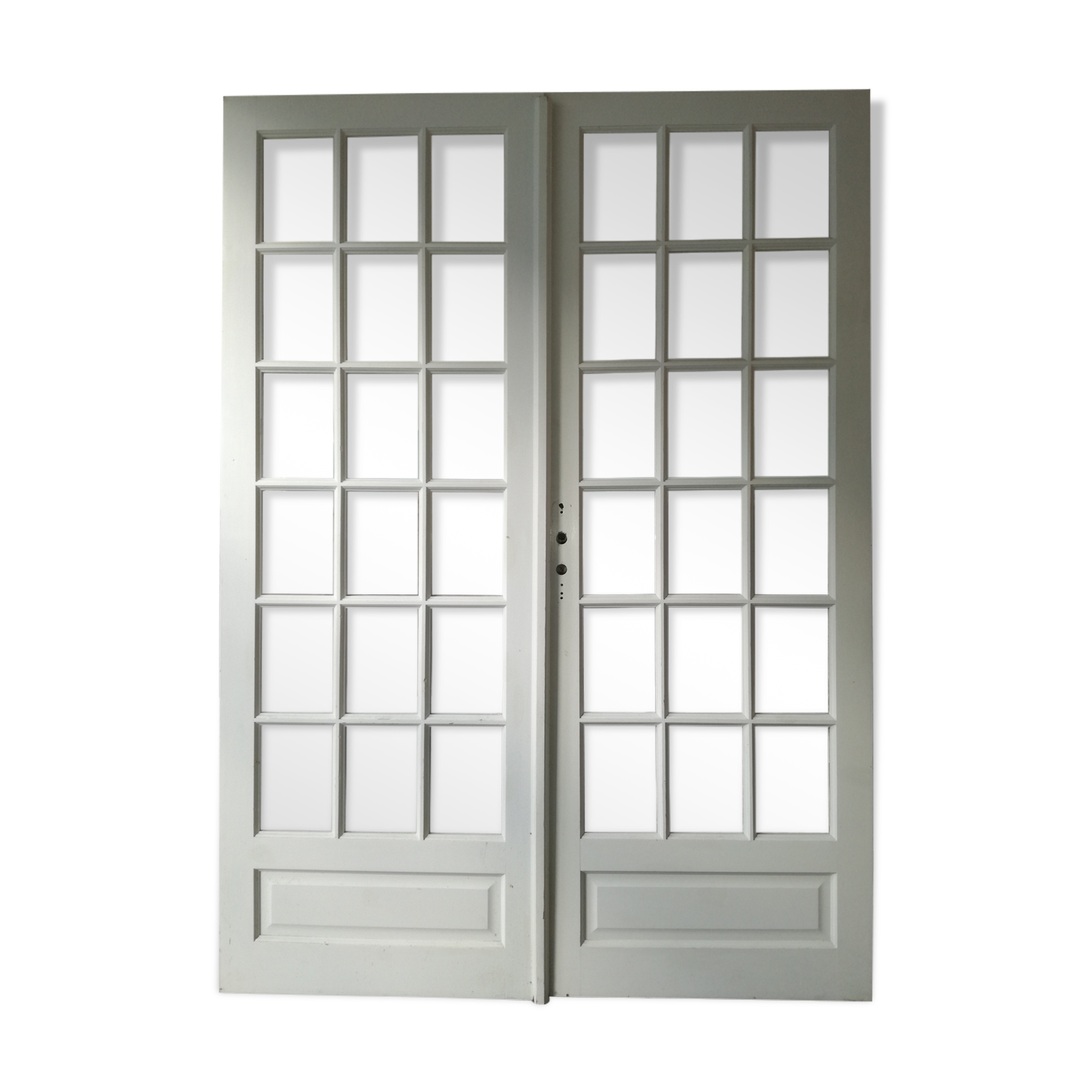 Double portes anciennes vitrées