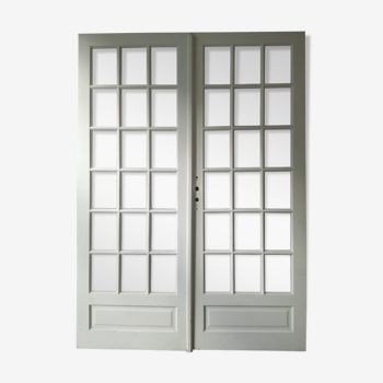 Double old glazed doors