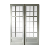 Double portes anciennes vitrées