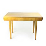 Table à manger extensible vintage en bois de frêne, Mier Tchécoslovaquie 1960