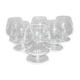 Saint-louis series of 6 crystal cognac glasses - tasting balloon signed 11.5cm