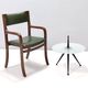 Tripod Beech and Glass Side Table in the Style of Cesare Lacca, Italy, 1980