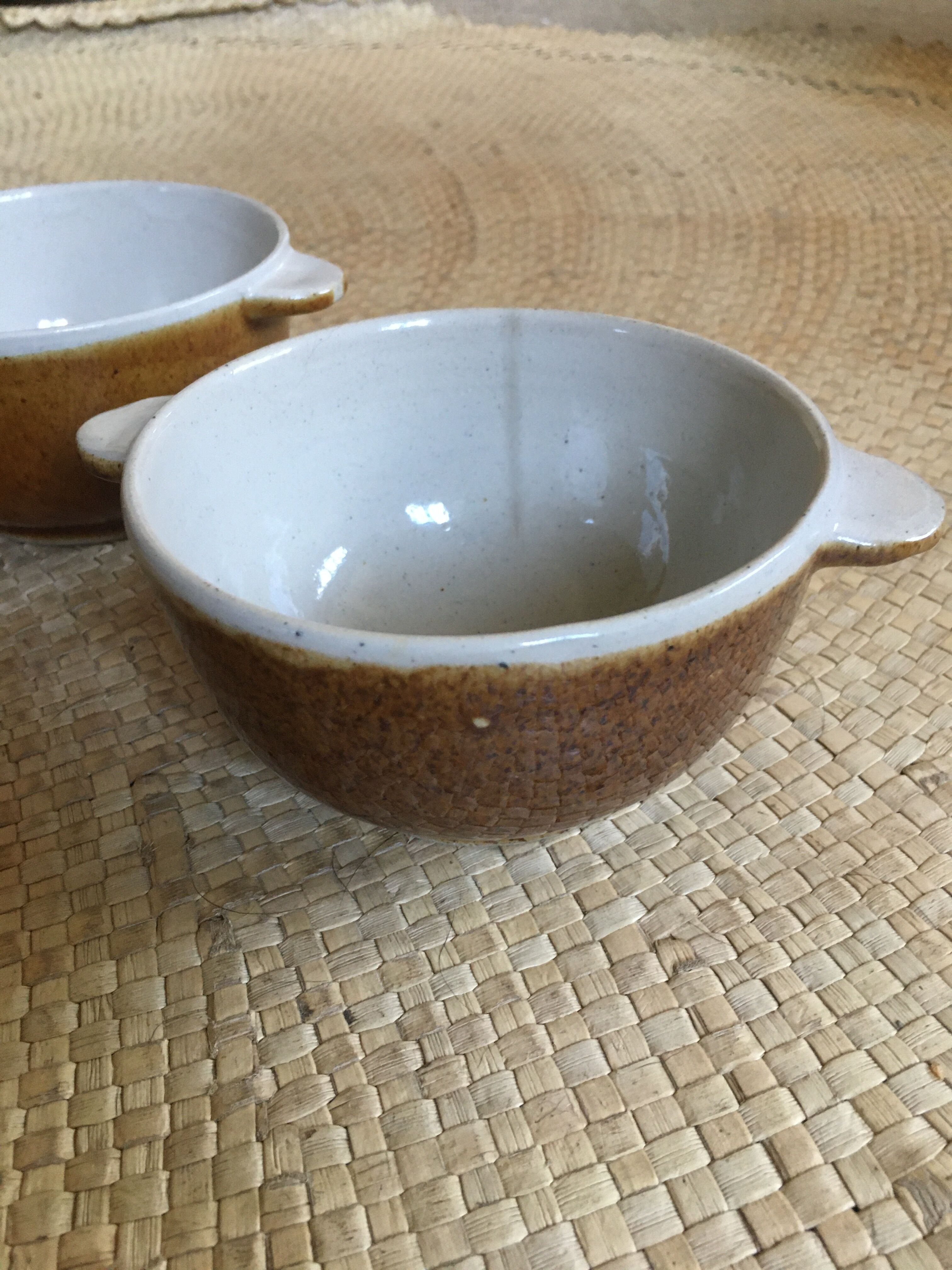 Series of 6 sandstone bowls