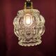 Suspension with 3 transparent bubble glass globes.