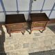 Pair of vintage 1960s oak bedside tables