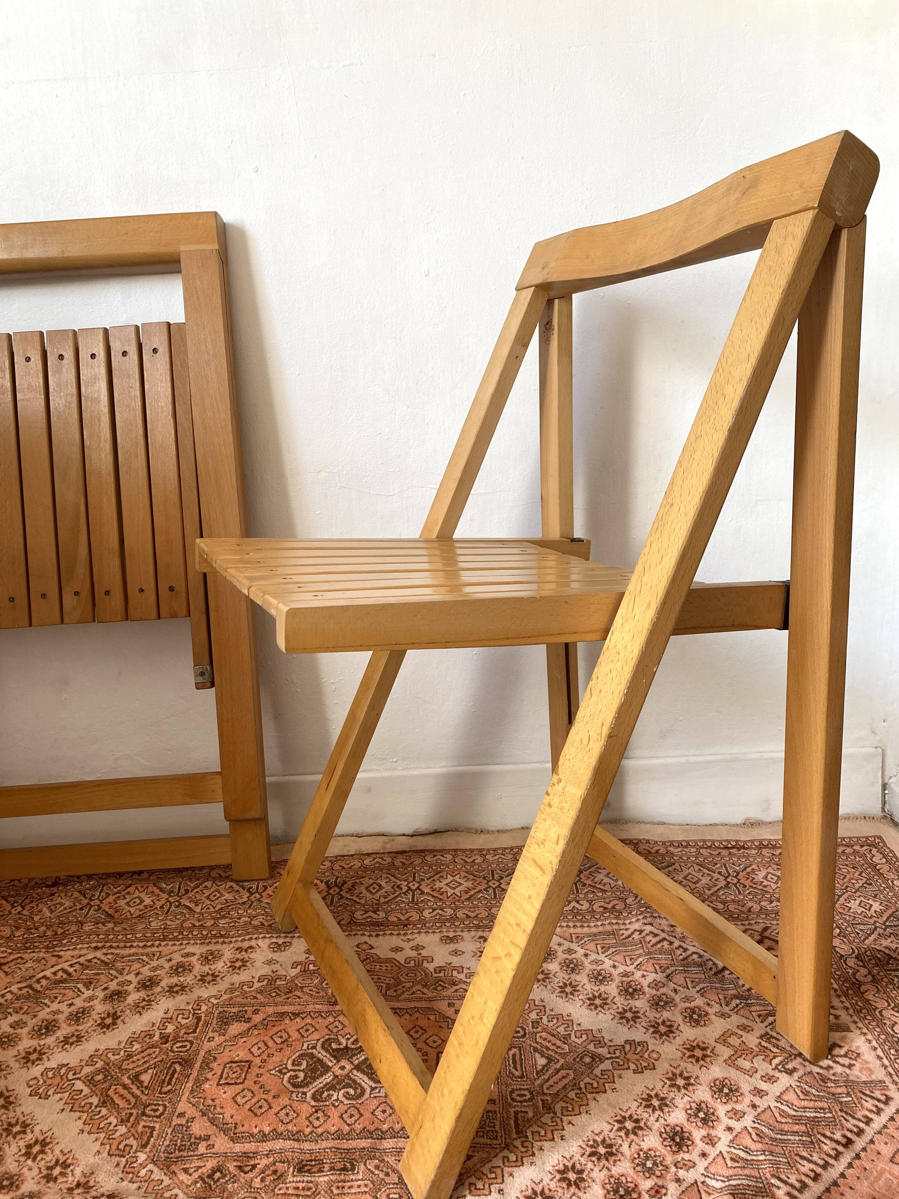designer folding chairs in beech wood