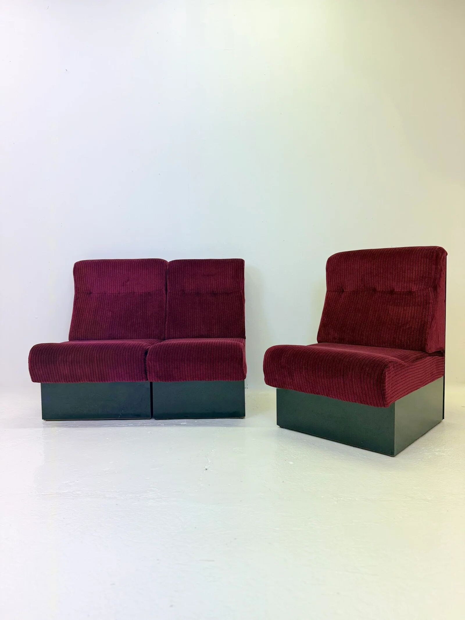 Canapé modulable « Cinema », 3 chauffeuses — Italie, 1970s