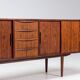 Scandinavian symmetric sideboard in rosewood Denmark 1960