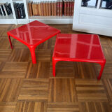 2 stackable tables Demetrio 45 by Vico Magistretti for Artemide