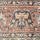 Tapis persan floral noir et rouge